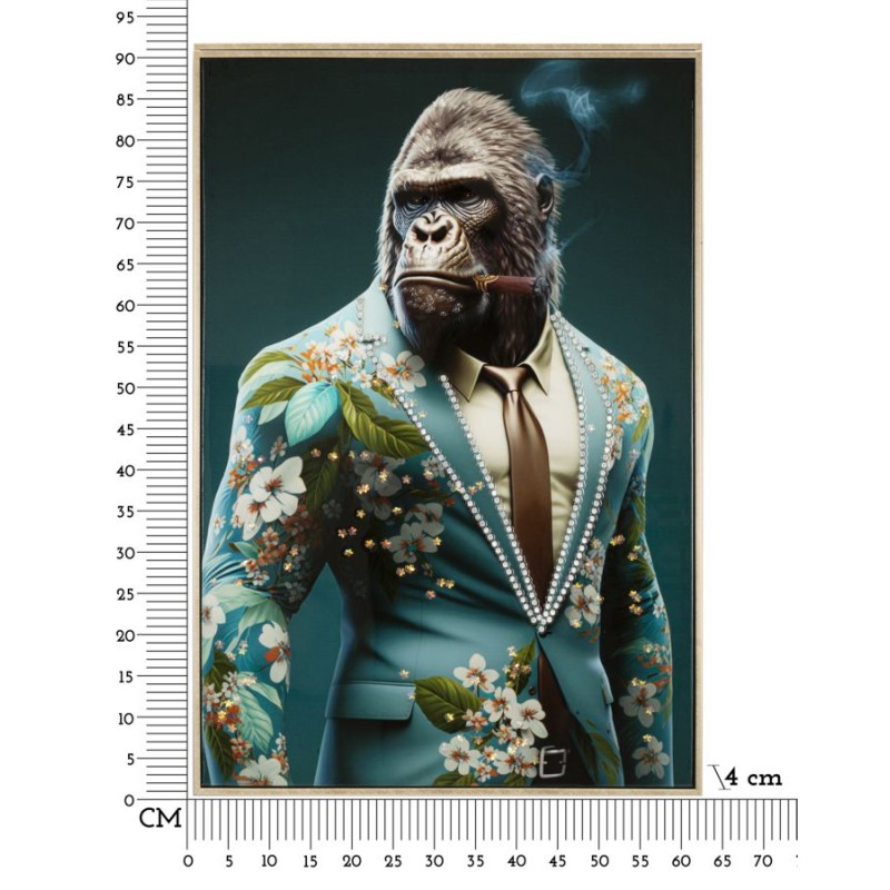 Cuadro lacado KONGY con marco – B – Diseño contemporáneo (62 x 4 x 92 cm)