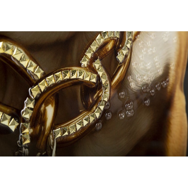 Arte mural lacado con marco BULLY C/CORNICE – Modernidad y refinamiento (62 x 4 x 82 cm)