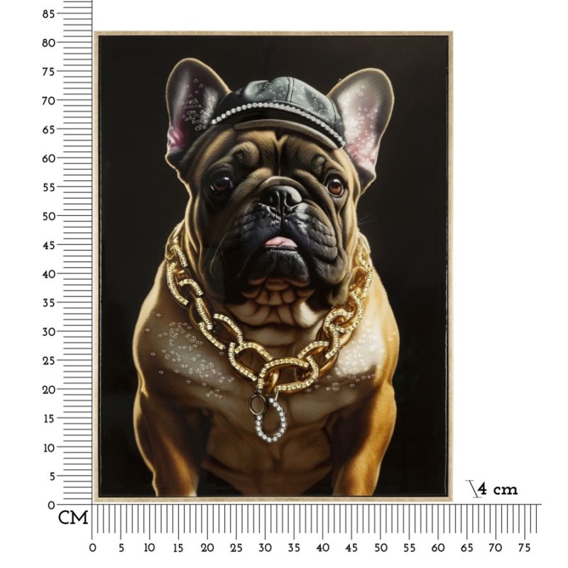 Arte mural lacado con marco BULLY C/CORNICE – Modernidad y refinamiento (62 x 4 x 82 cm)