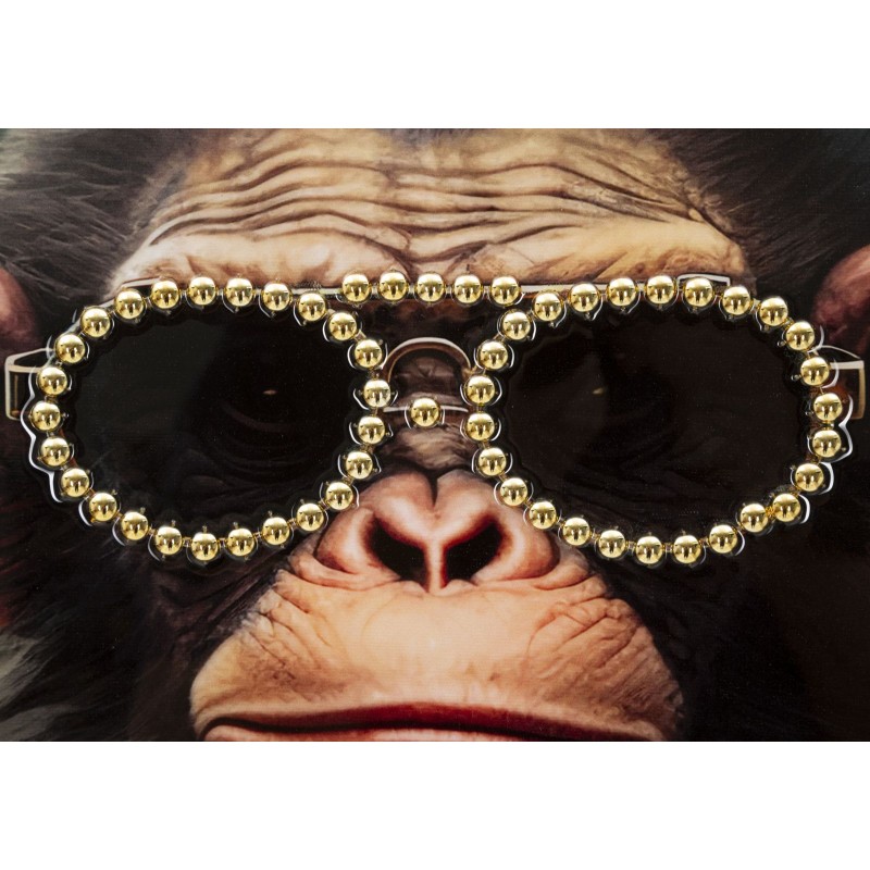 Cuadro mural de MONO lacado – Originalidad artística impresionante (52,5 x 2,8 x 72,5 cm)