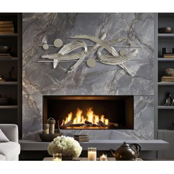 Panel mural de hierro MONDRIAN – Diseño moderno y colorido (121 x 5 x 52 cm)