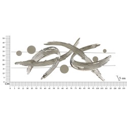 Panel mural de hierro MONDRIAN – Diseño moderno y colorido (121 x 5 x 52 cm)