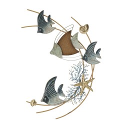 Panel de pared de hierro DORY – Arte mural de líneas audaces (61 x 5 x 86 cm)