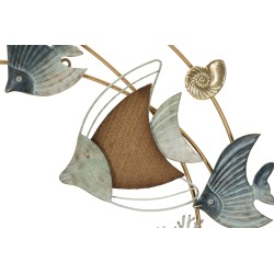 Panel de pared de hierro DORY – Arte mural de líneas audaces (61 x 5 x 86 cm)