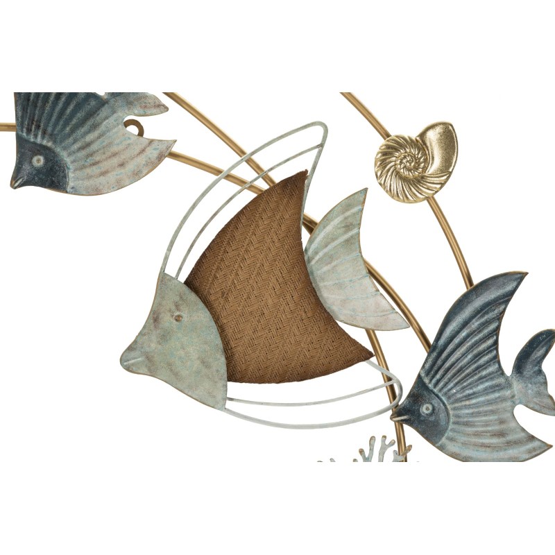 Panel de pared de hierro DORY – Arte mural de líneas audaces (61 x 5 x 86 cm)