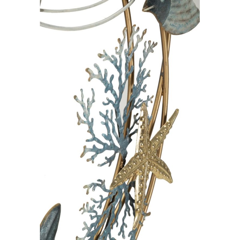 Panel de pared de hierro DORY – Arte mural de líneas audaces (61 x 5 x 86 cm)