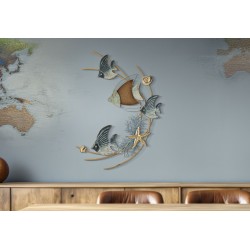 Panel de pared de hierro DORY – Arte mural de líneas audaces (61 x 5 x 86 cm)