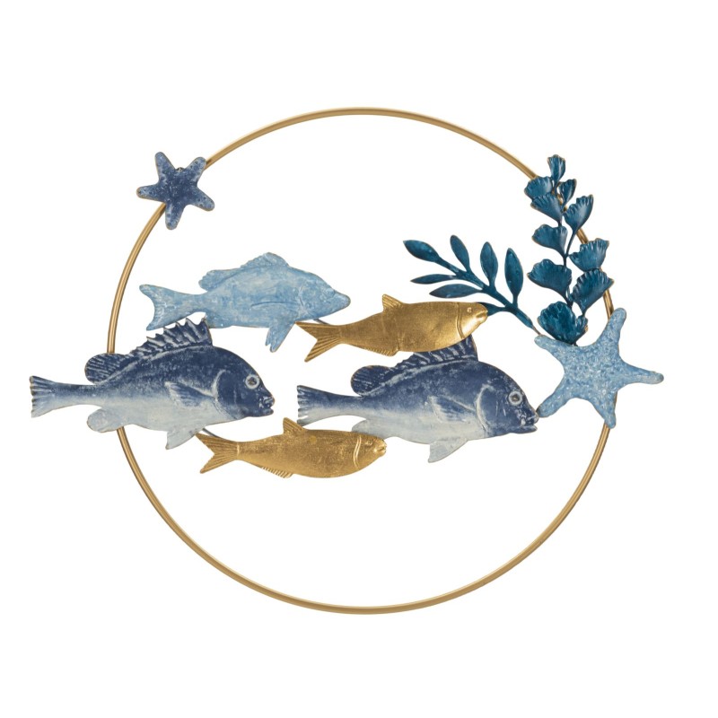 Letrero mural de hierro MARINE – Elegancia y espíritu náutico (77 x 5 x 63 cm)