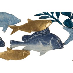 Letrero mural de hierro MARINE – Elegancia y espíritu náutico (77 x 5 x 63 cm)