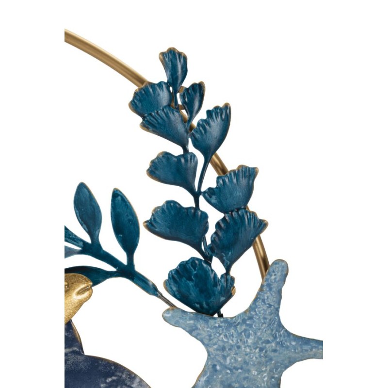 Letrero mural de hierro MARINE – Elegancia y espíritu náutico (77 x 5 x 63 cm)