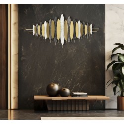 Panel mural OLIGRAMM – Escultura mural de hierro XXL (149 x 5 x 70 cm)