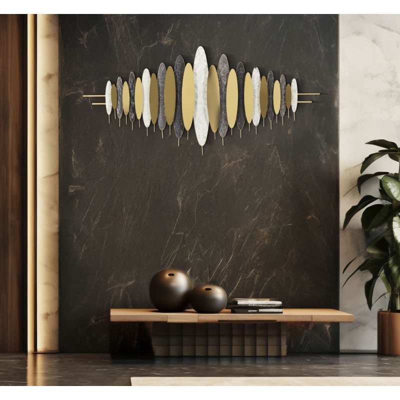 Panel mural OLIGRAMM – Escultura mural de hierro XXL (149 x 5 x 70 cm)