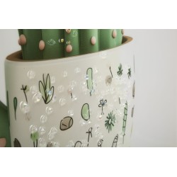 Impresión sobre lienzo lacado, motivo de cactus B – Arte mural de frescura y naturaleza (40 x 2,8 x 40 cm)