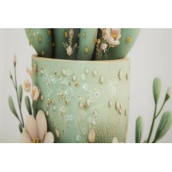 Impresión sobre lienzo lacado, motivo de cactus D – Estilo decorativo y suavidad (40 x 2,8 x 40 cm)