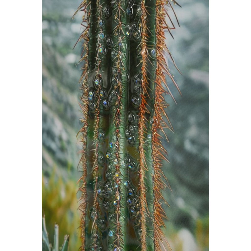 Lienzo lacado Cactus H – Grandeza y arte mural moderno (60 x 4 x 90 cm)