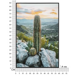 Lienzo lacado Cactus H – Grandeza y arte mural moderno (60 x 4 x 90 cm)