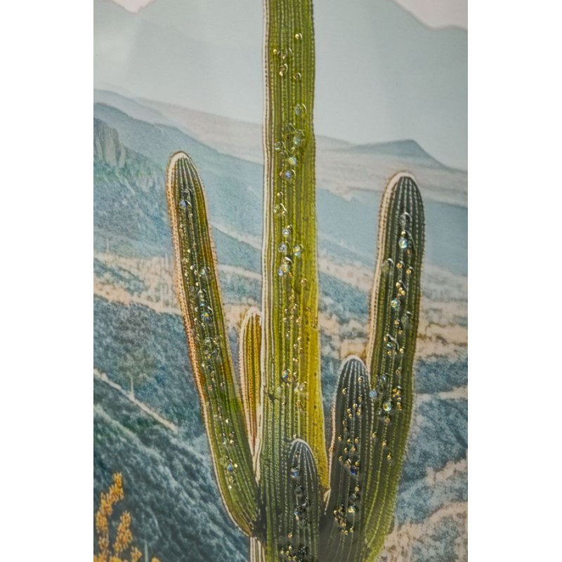 Lienzo lacado Cactus L – Frescura artística en la pared (60 x 4 x 90 cm)