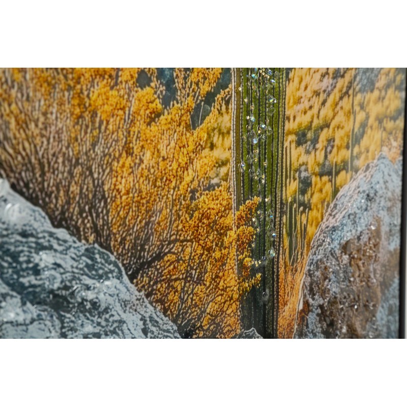 Lienzo lacado Cactus L – Frescura artística en la pared (60 x 4 x 90 cm)