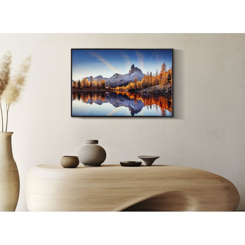 Impresión sobre lienzo lacado Lago – Serenidad y modernidad (90 x 4 x 60 cm)