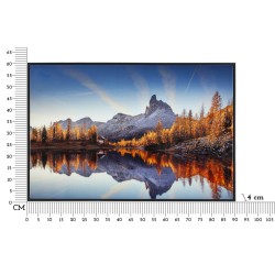 Impresión sobre lienzo lacado Lago – Serenidad y modernidad (90 x 4 x 60 cm)