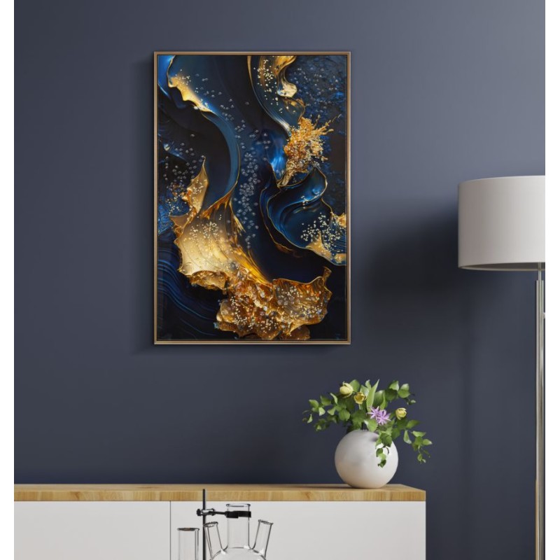 Impresión sobre lienzo lacado Andrómeda B – Viaje Cósmico y Colores (60 x 4 x 90 cm)