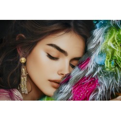 Lienzo lacado Moira B – Elegancia y diseño modernos (52 x 4 x 102 cm)