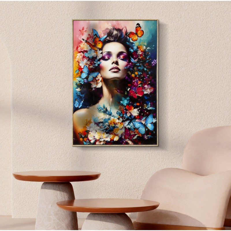 Pintura sobre lienzo lacado, Marty H – Arte y sofisticación mural (62 x 4 x 92 cm)