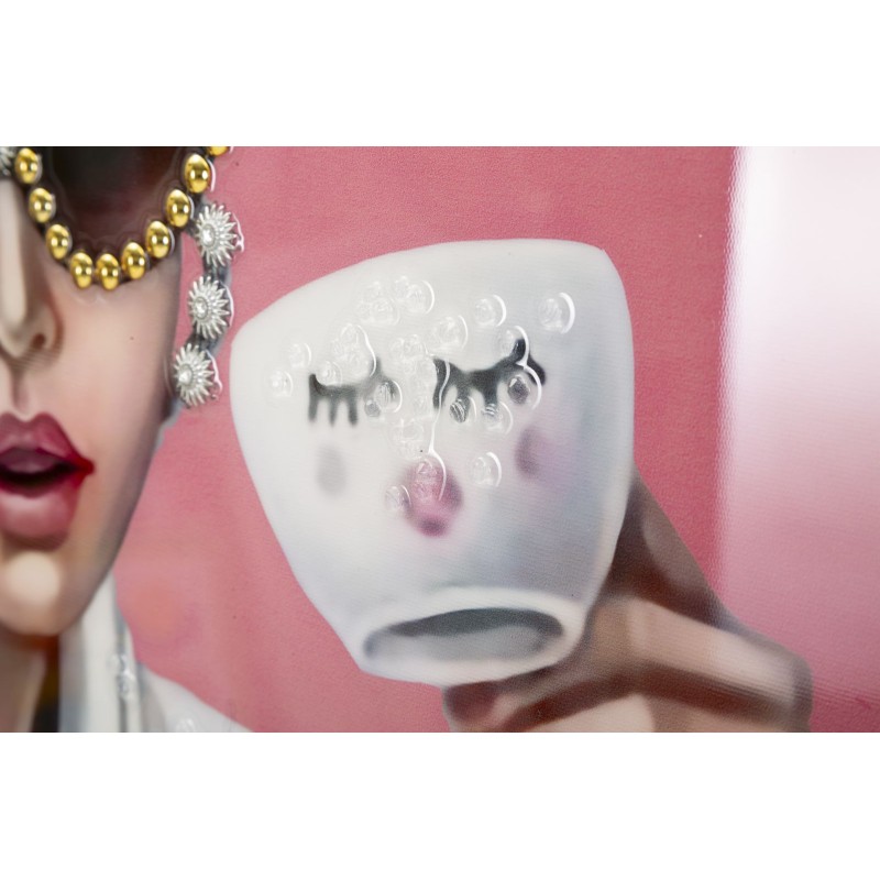 Spa de lujo en lienzo lacado H – Lujo y refinamiento decorativos (82 x 4 x 82 cm)