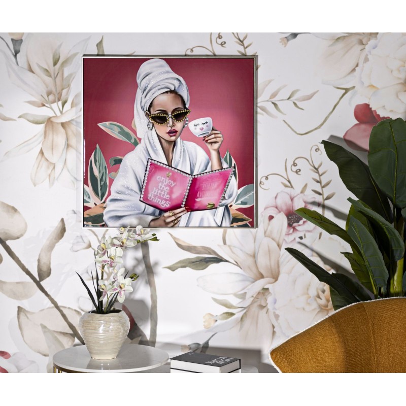 Spa de lujo en lienzo lacado H – Lujo y refinamiento decorativos (82 x 4 x 82 cm)