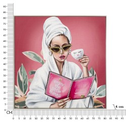 Spa de lujo en lienzo lacado H – Lujo y refinamiento decorativos (82 x 4 x 82 cm)