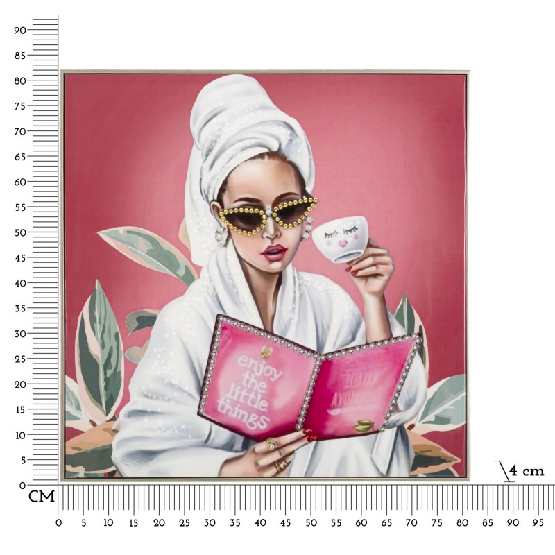 Spa de lujo en lienzo lacado H – Lujo y refinamiento decorativos (82 x 4 x 82 cm)