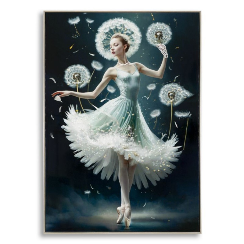 Pintura sobre lienzo lacado B – Estilo y refinamiento contemporáneos (72 x 4 x 102 cm)