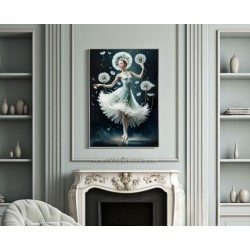 Pintura sobre lienzo lacado B – Estilo y refinamiento contemporáneos (72 x 4 x 102 cm)