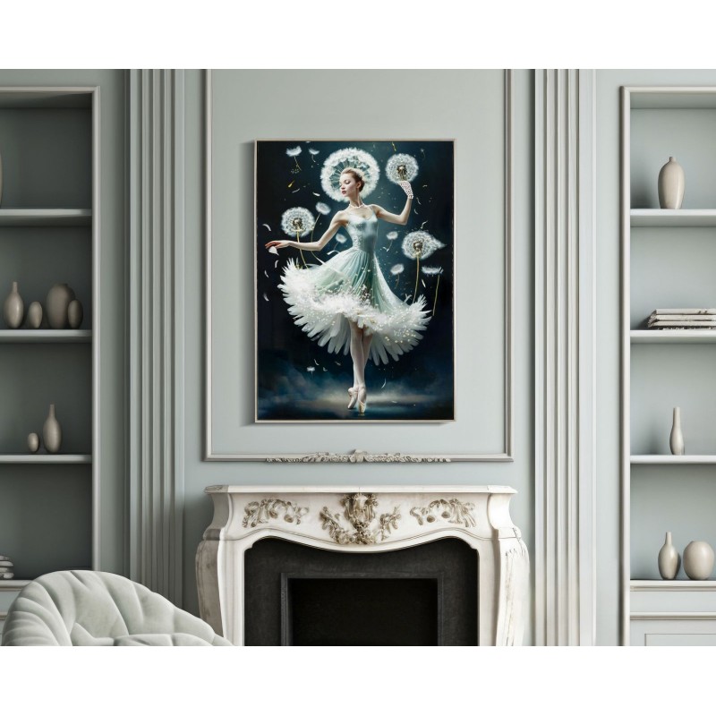 Pintura sobre lienzo lacado B – Estilo y refinamiento contemporáneos (72 x 4 x 102 cm)