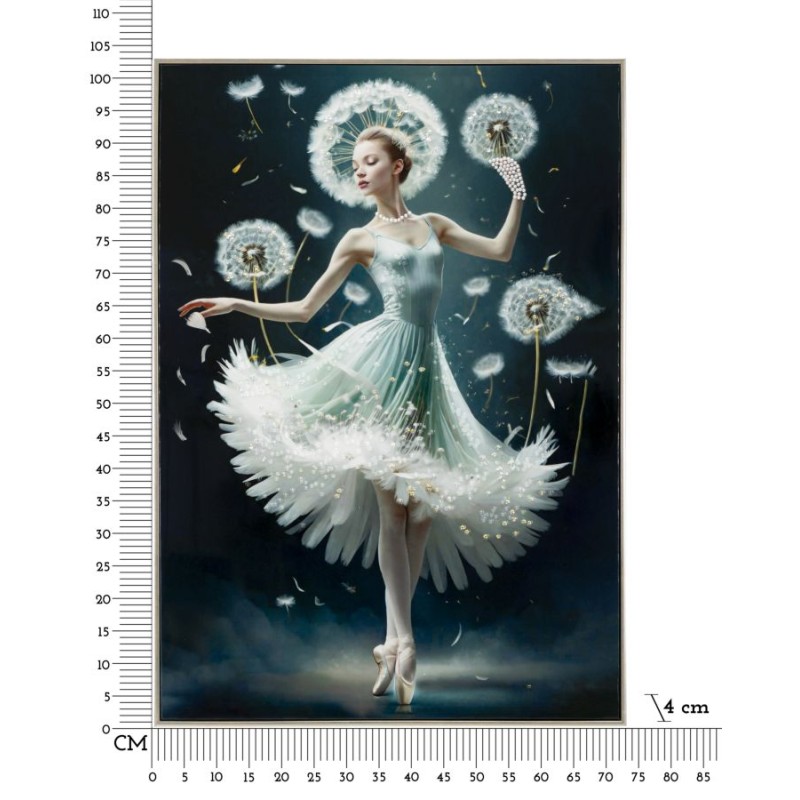 Pintura sobre lienzo lacado B – Estilo y refinamiento contemporáneos (72 x 4 x 102 cm)