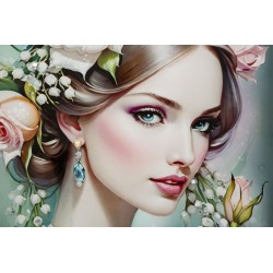 Lienzo lacado de fantasía A – Explosión creativa en la pared (72 x 4 x 102 cm)