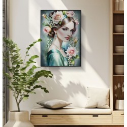 Lienzo lacado de fantasía A – Explosión creativa en la pared (72 x 4 x 102 cm)