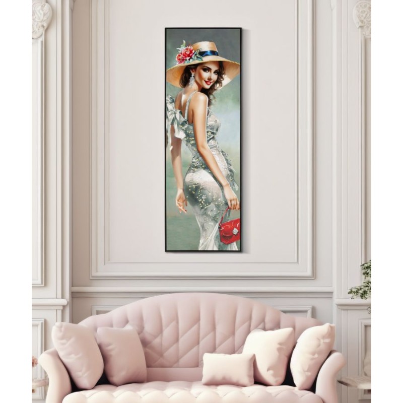 Lienzo lacado elegante H – Refinamiento clásico y modernidad (52 x 4,5 x 152 cm)