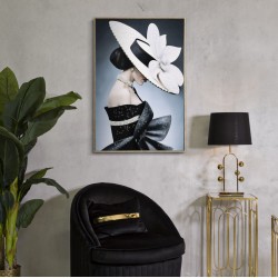 Pintura sobre lienzo lacado de Marty H – Lujo artístico y modernidad (62 x 4 x 92 cm)