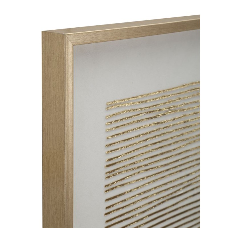 Pintura abstracta sobre lienzo H – Formas y colores dinámicos (60 x 3 x 60 cm)