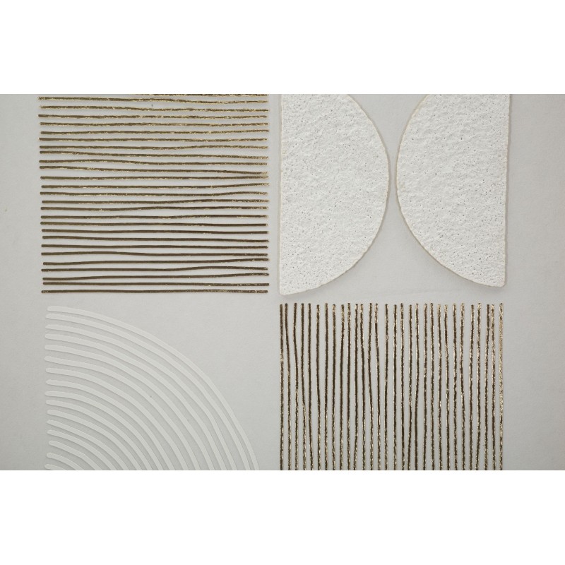 Pintura abstracta sobre lienzo H – Formas y colores dinámicos (60 x 3 x 60 cm)