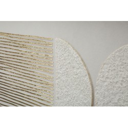 Pintura abstracta sobre lienzo H – Formas y colores dinámicos (60 x 3 x 60 cm)