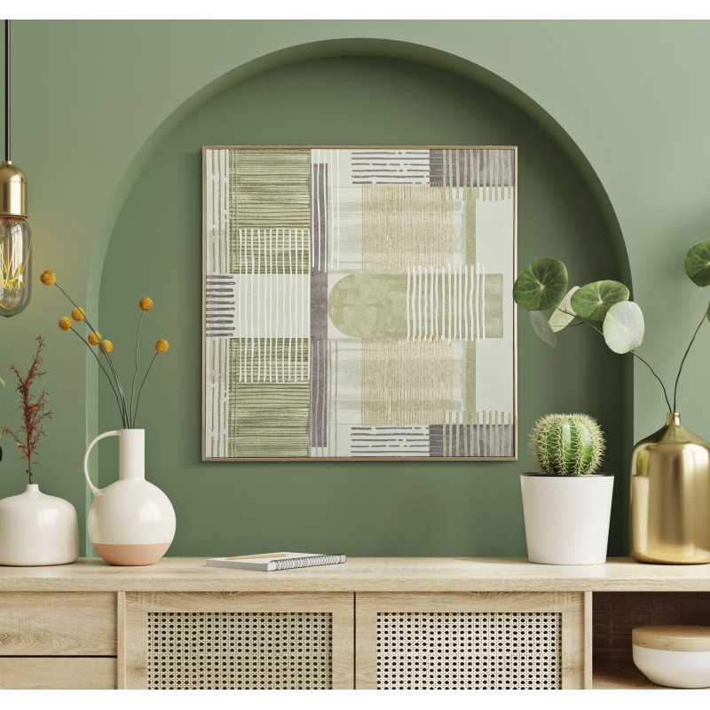 Impreso sobre lienzo H – Minimalismo y elegancia mural (60 x 3 x 60 cm)