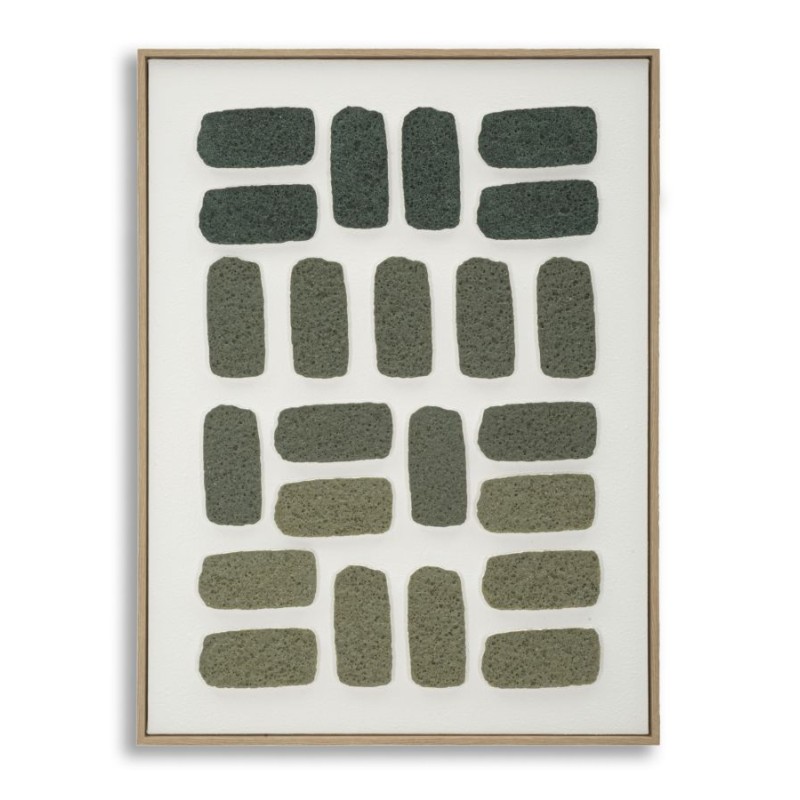 Pintura 3D sobre lienzo enmarcado H – Profundidad e impacto visual (60 x 2,9 x 80 cm)