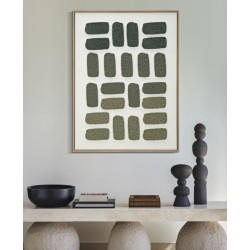 Pintura 3D sobre lienzo enmarcado H – Profundidad e impacto visual (60 x 2,9 x 80 cm)