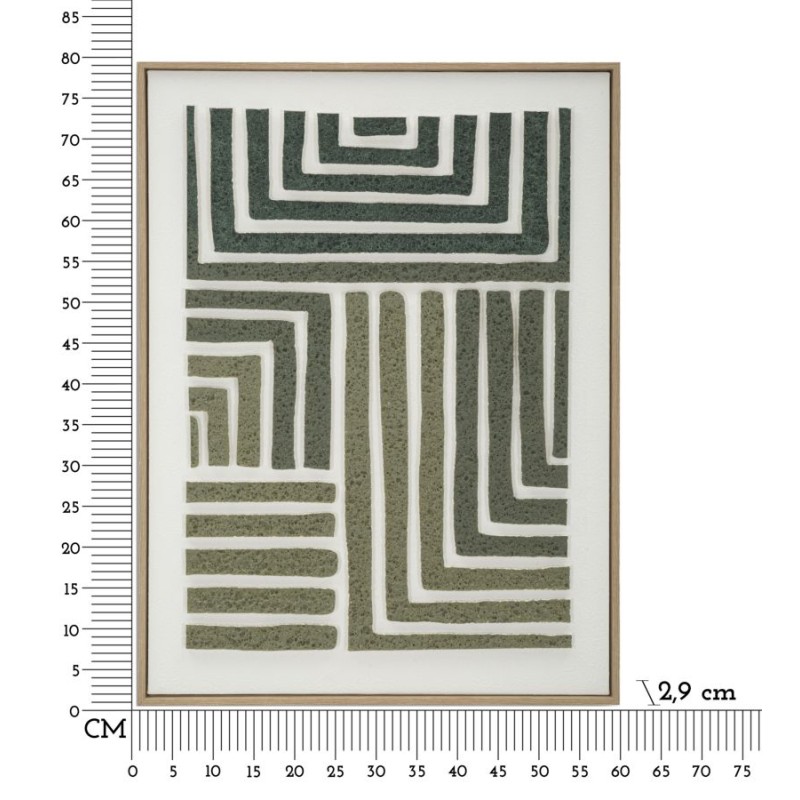 Pintura 3D sobre lienzo enmarcado B – Efecto espectacular y moderno (60 x 2,9 x 80 cm)