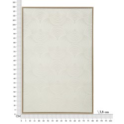 Cornisa dorada pintada sobre lienzo H – Lujo y refinamiento decorativo (50 x 3 x 70 cm)