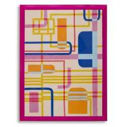Modis con estampado sobre lienzo lacado B – Elegante decoración de pared (60 x 3,3 x 80 cm)