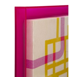 Modis con estampado sobre lienzo lacado B – Elegante decoración de pared (60 x 3,3 x 80 cm)