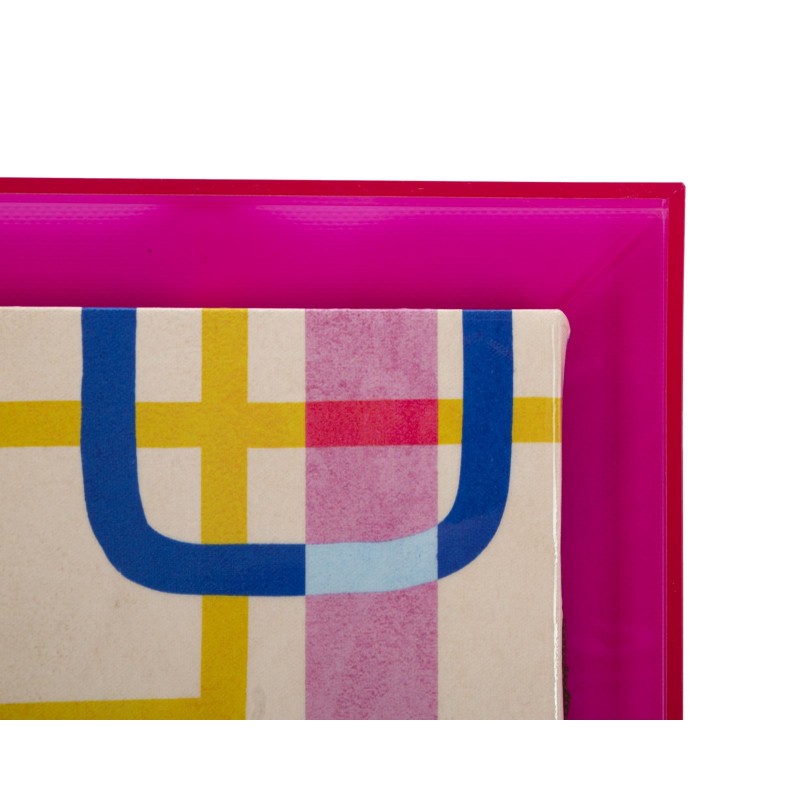 Modis con estampado sobre lienzo lacado B – Elegante decoración de pared (60 x 3,3 x 80 cm)